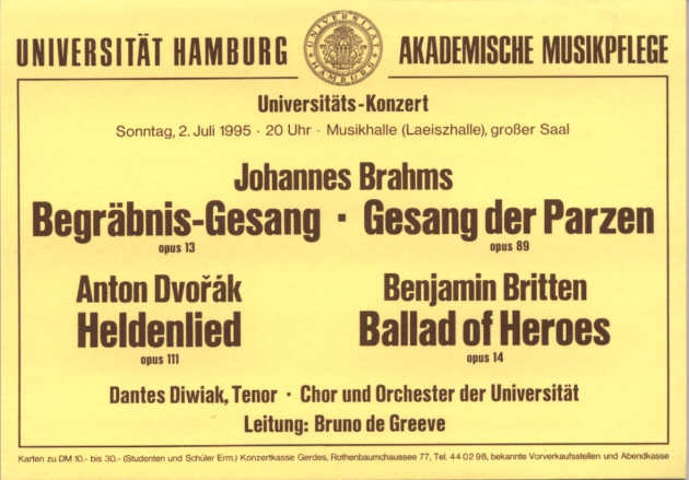 Plakat Konzert 1995