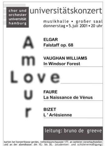 Plakat Konzert 2001