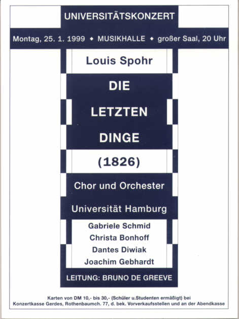 Plakat Konzert 1998/99