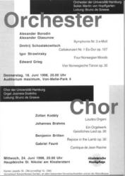 Plakat Konzert 1998
