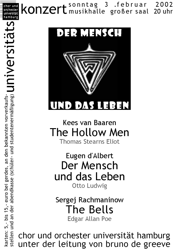 Plakat Konzert 2001/02