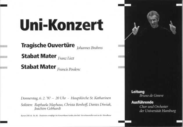 Plakat Konzert 1996/97