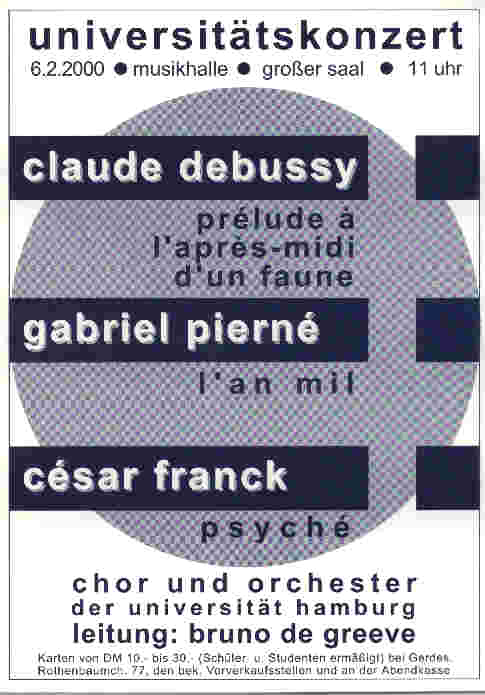 Plakat Konzert 1999/2000