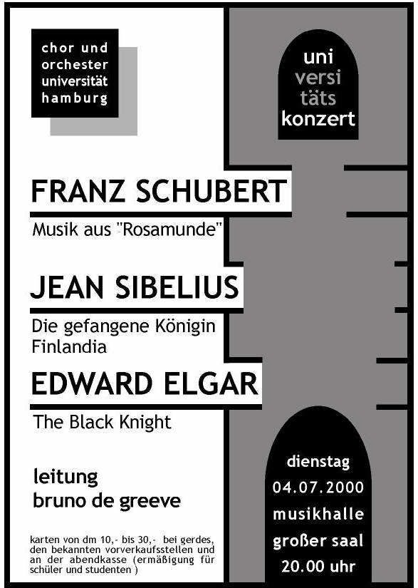 Plakat Konzert 2000