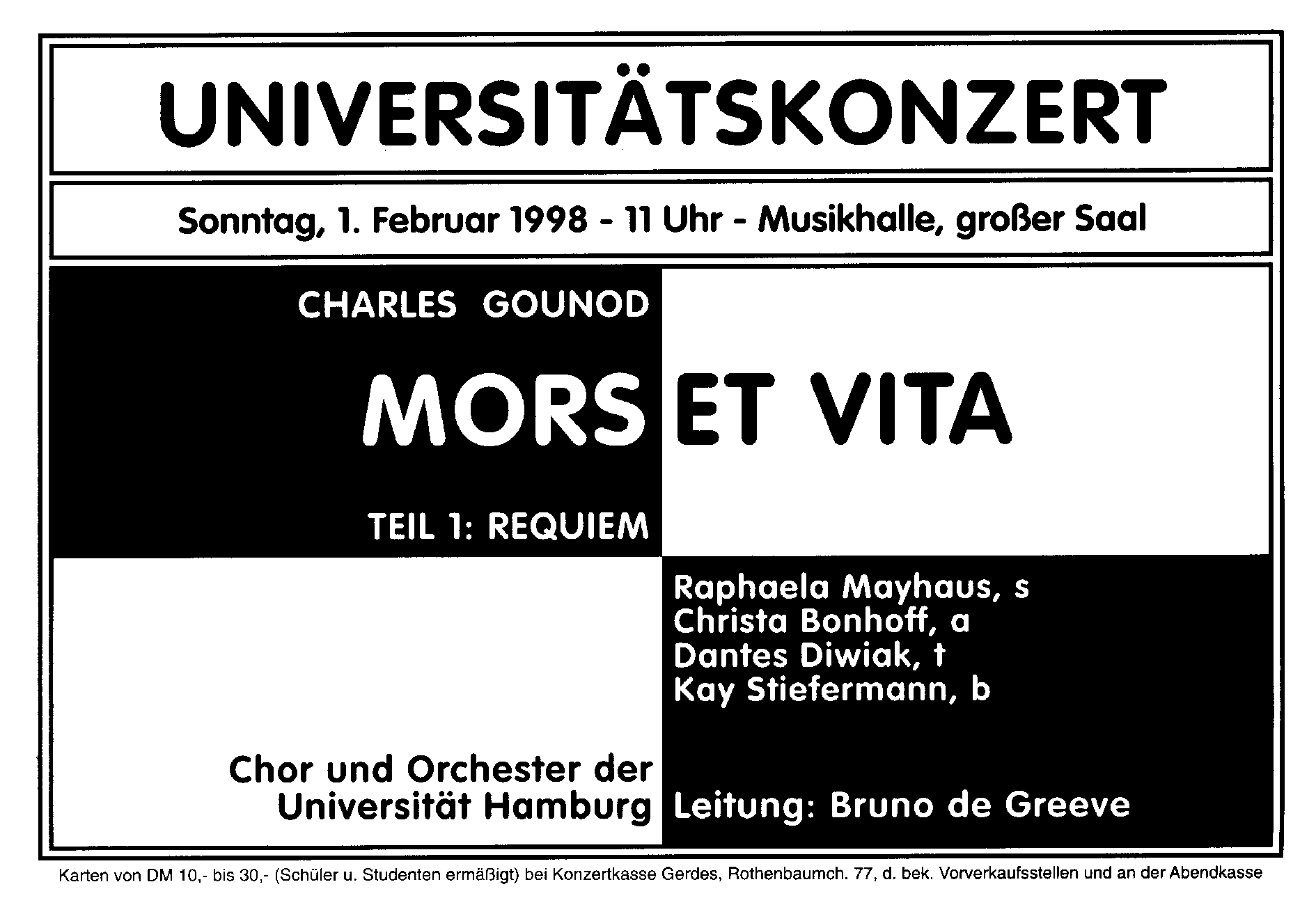 Plakat Konzert 1997/98